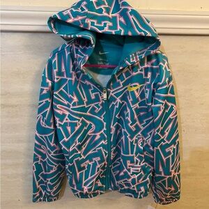 Nike Aqua Teal Dri-FIT Full-Zip Jacket Hooded Jacket